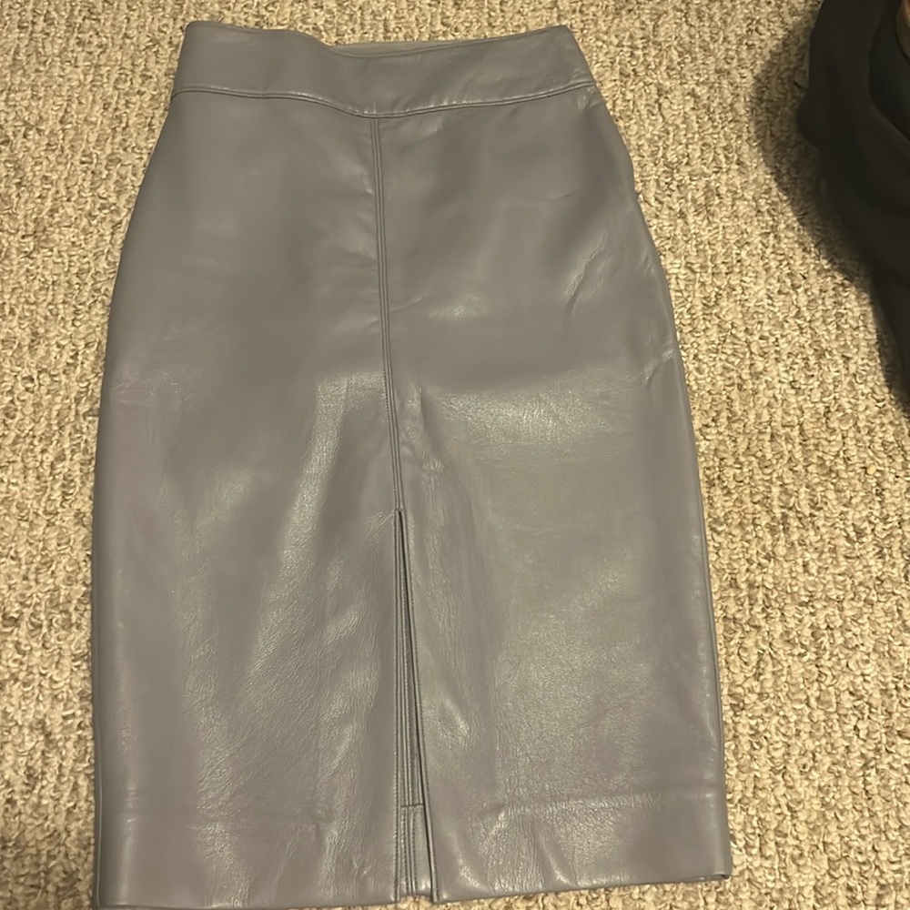 Aritzia Babaton leather midi skirt